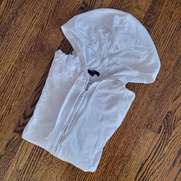 GAP Vintage Lightweight White Hoodie Full Zip Women's Size M - Picture 2 of 11